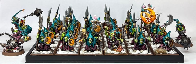 Night Goblin Spear Mob with Warboss